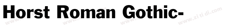 Horst Roman Gothic字体转换